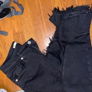 Chelsea violet black denim flare jeans pants